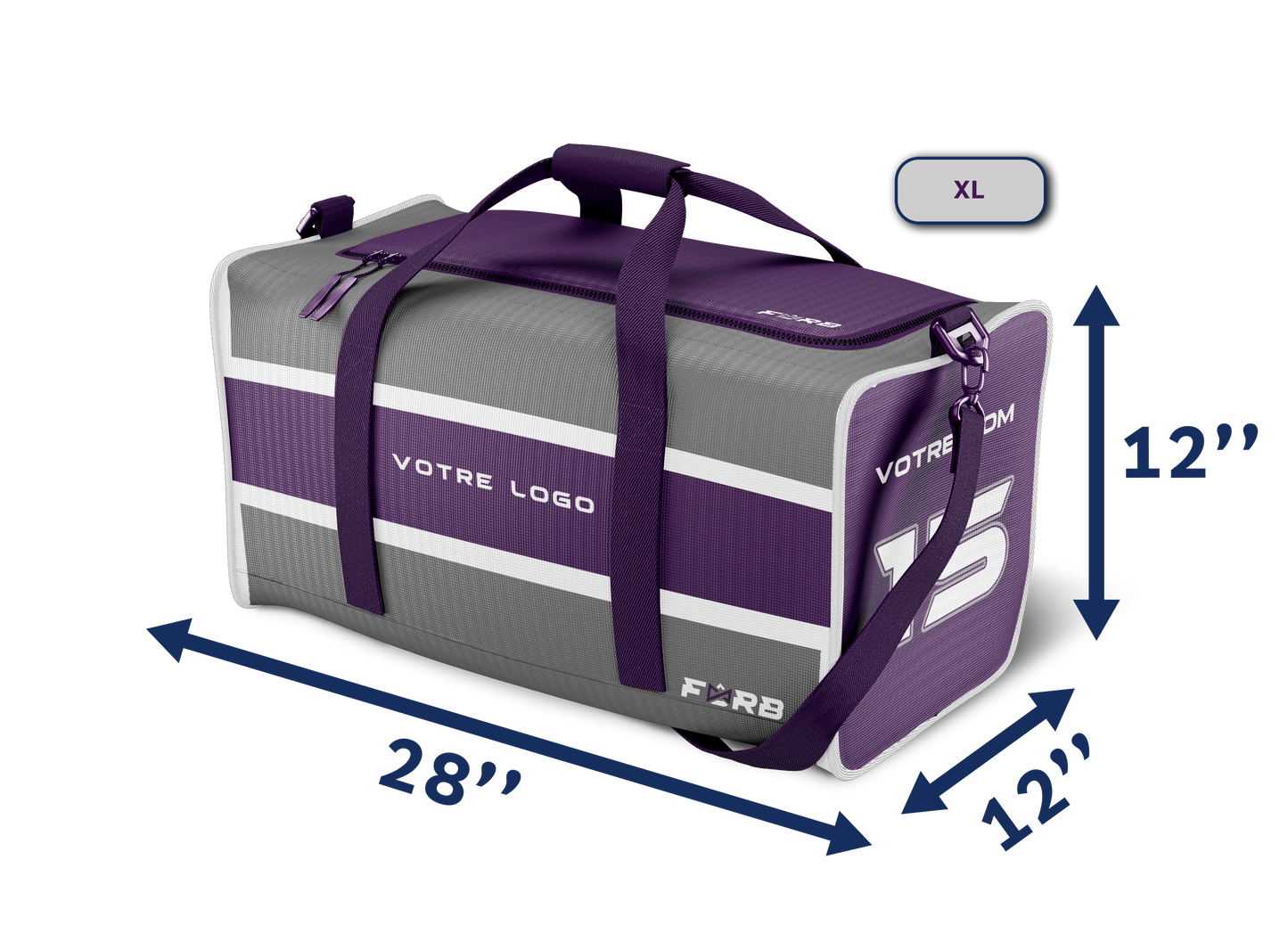 SAC DE SPORT PERSONNALISÉ 12''x12''x28'' XL