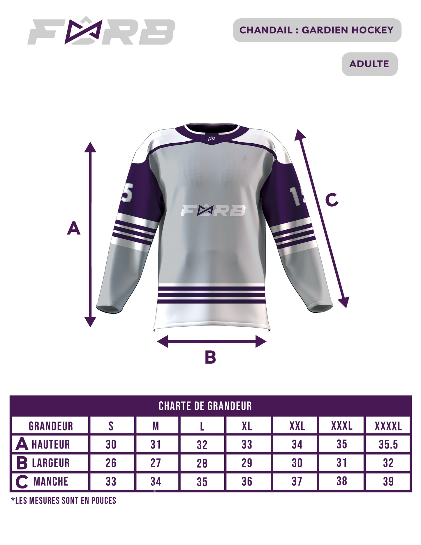 CHANDAIL DE HOCKEY PERSONNALISÉ - FURB VELOCITY