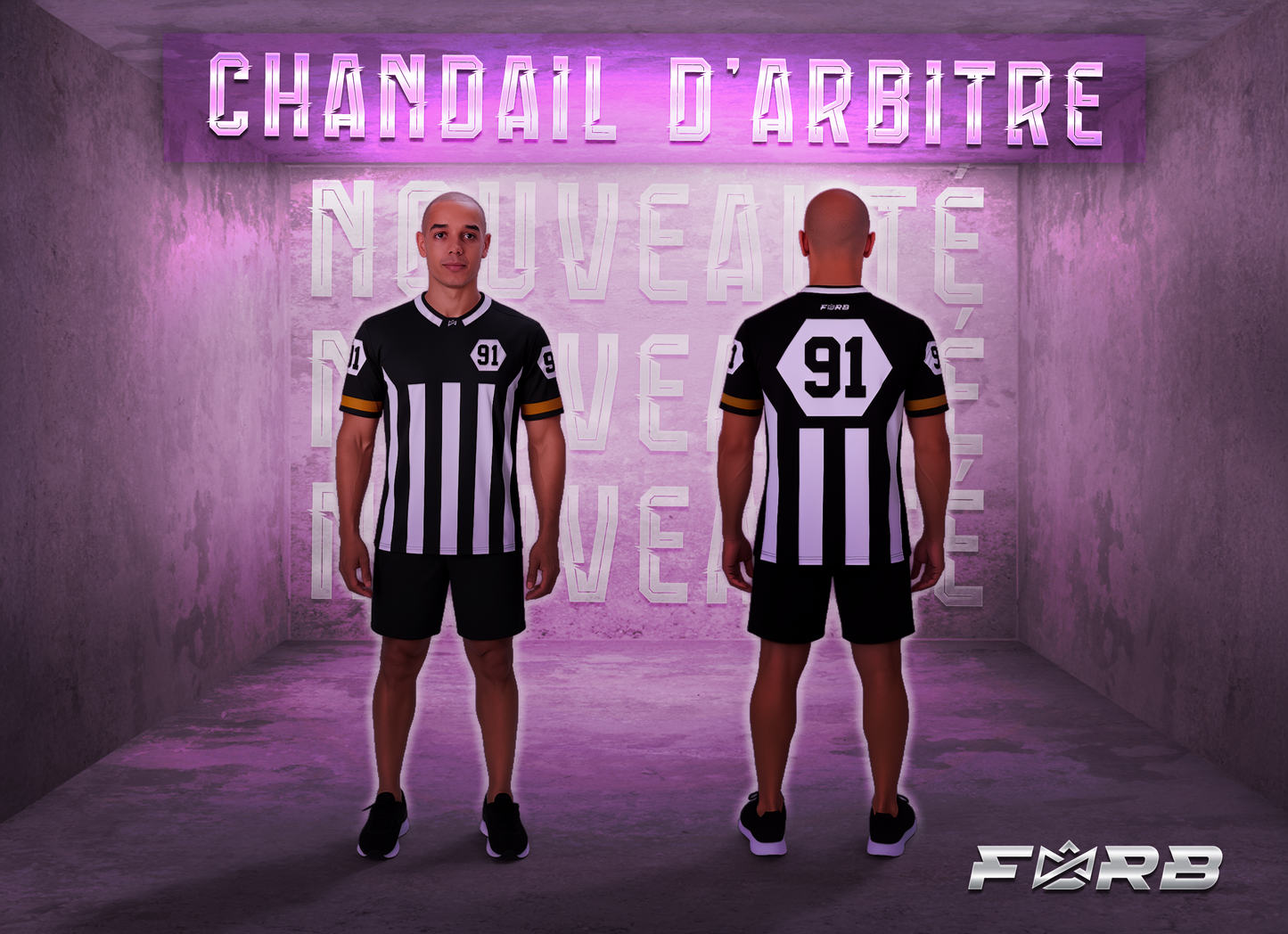 CHANDAIL D'ARBITRE - DEK HOCKEY - MANCHE COURTE