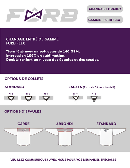 CHANDAIL DE HOCKEY GARDIEN PERSONNALISÉ - FURB FLEX