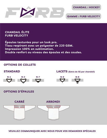 CHANDAIL DE HOCKEY PERSONNALISÉ - FURB VELOCITY